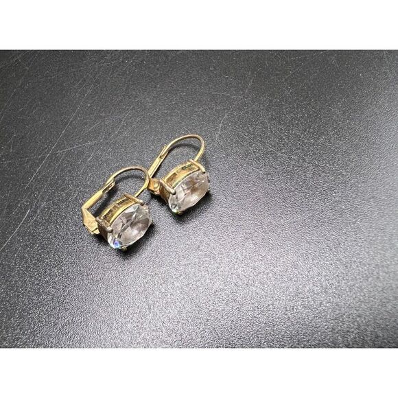 Oval Crystal Earrings - Picture 4 of 5